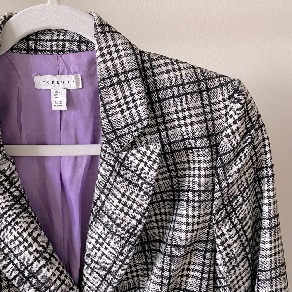 TOPSHOP Molly Check Jacket - Picture 3 of 6